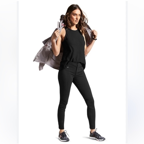 Athleta Pants - Athleta Black Ponte Moto 2.0 Pant Size 2